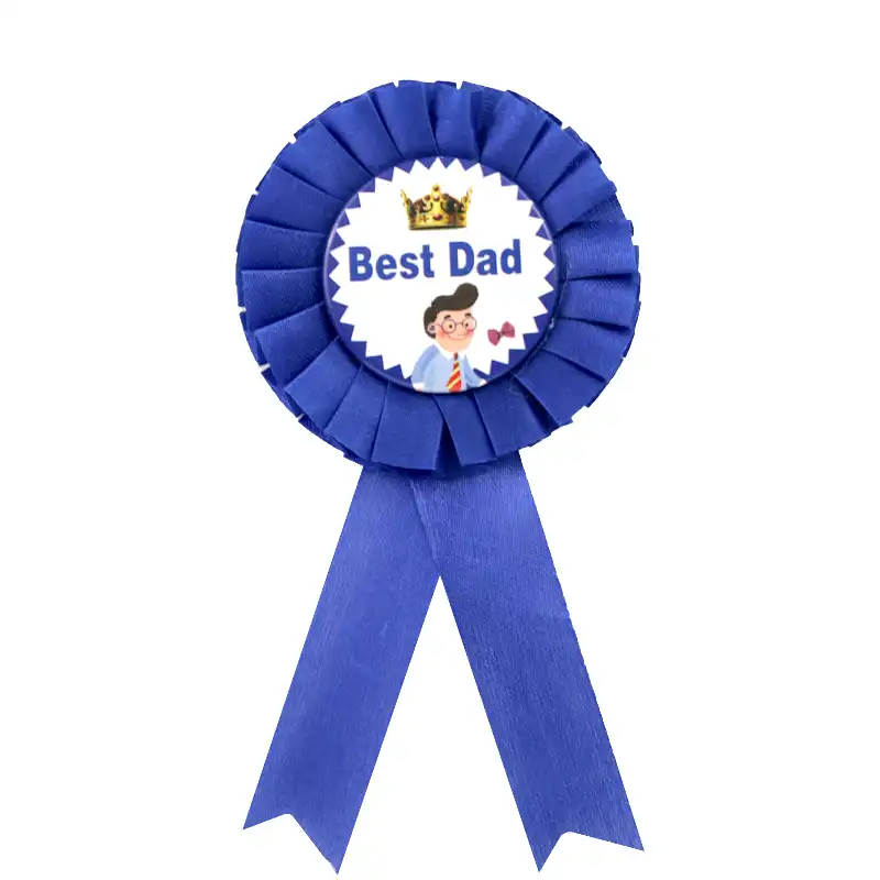 Best Dad Rosette Badge