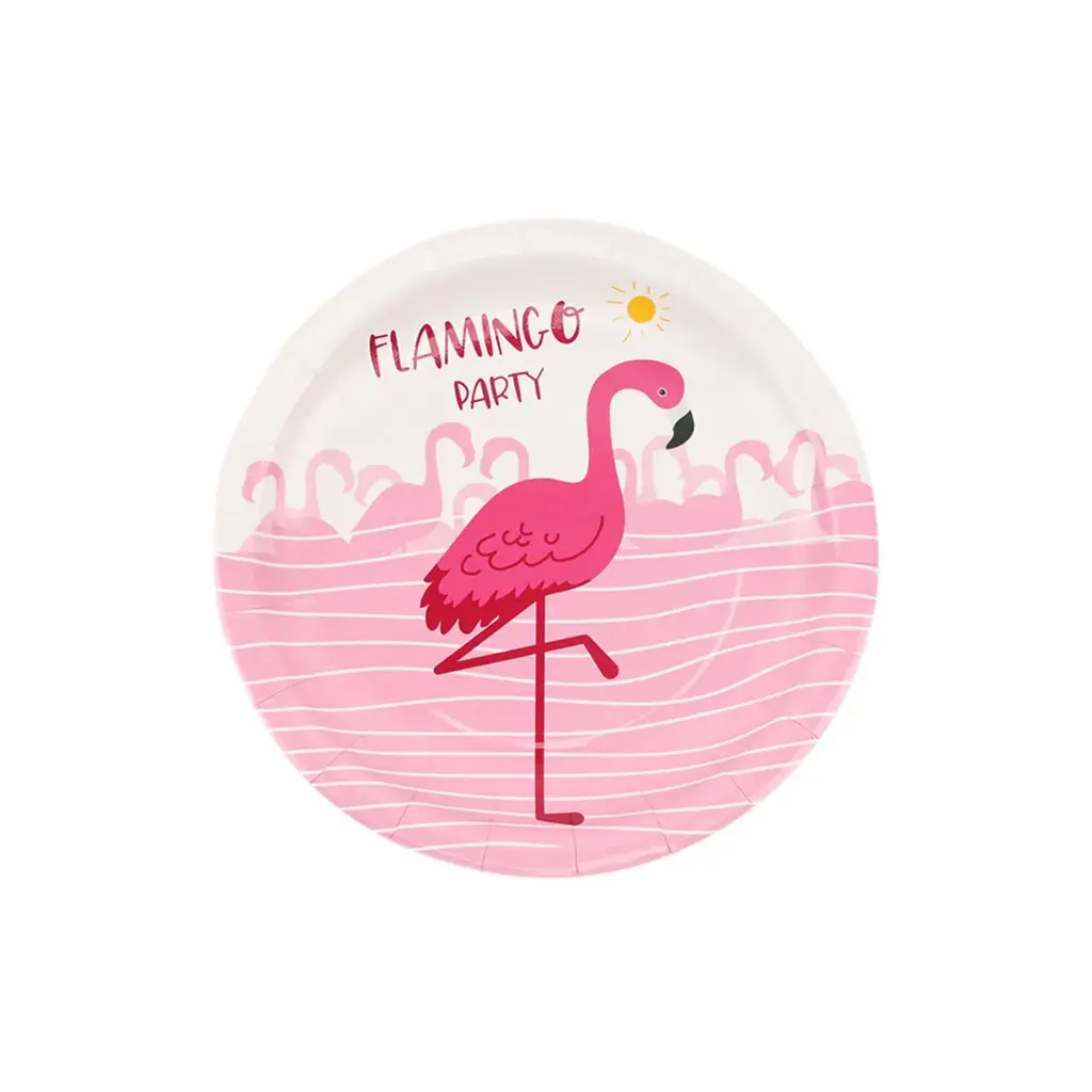 Flamingo Party Plates 7in 
