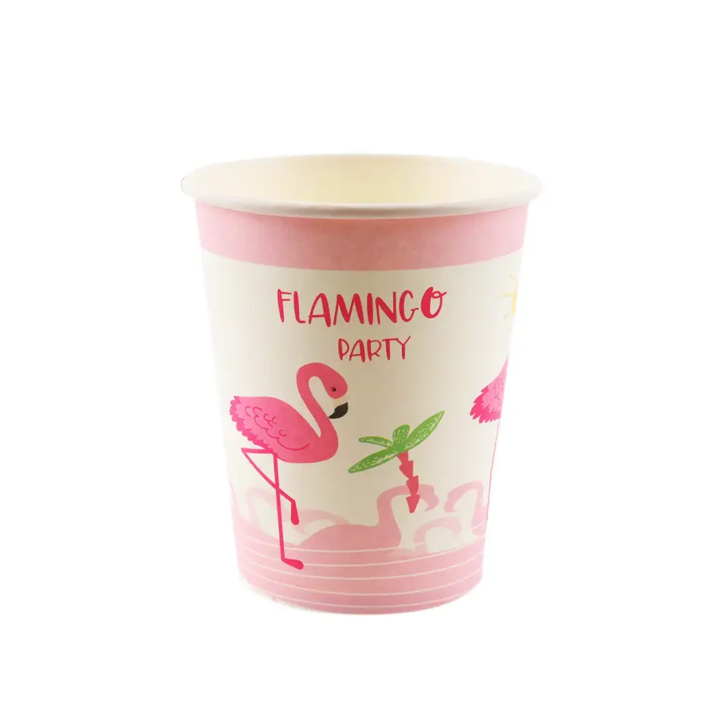 Flamingo Party Cups 8pcs 