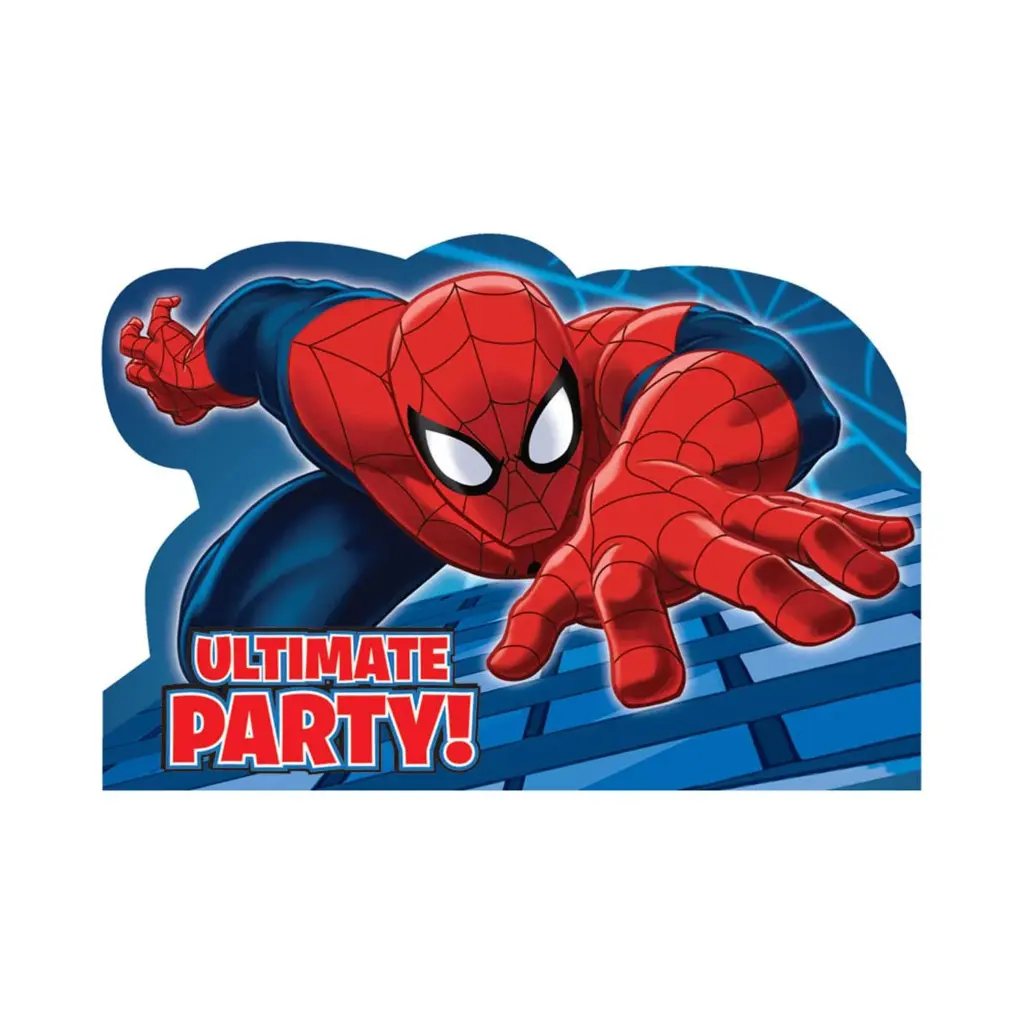 Spiderman Invitation Cards 8 pcs