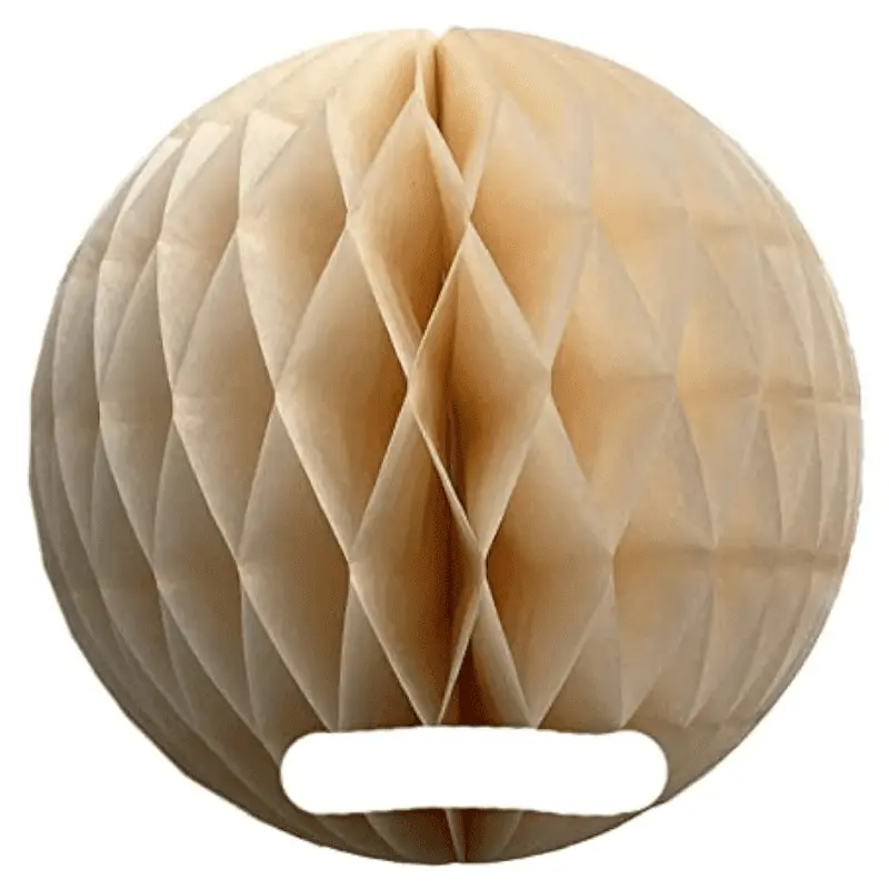 Yellow Honeycomb Ball Paper Decorative Lantern 9.5 in