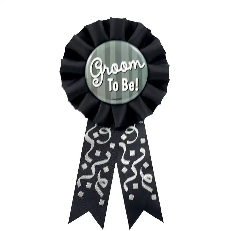Groom to Be Rosette Badge 
