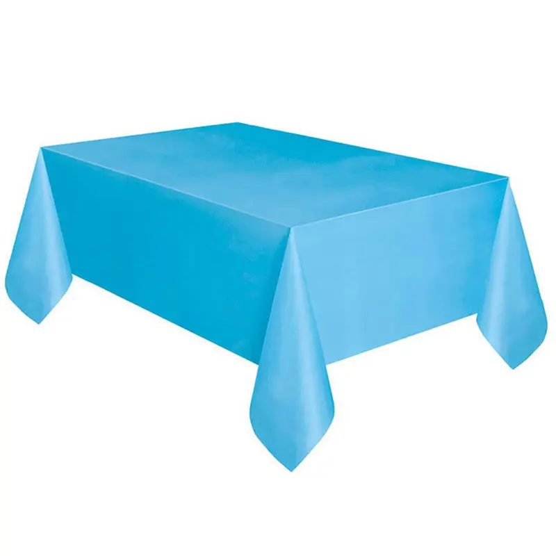 Caribbean blue Plastic Rectangular Table Cover 54 x 108 in