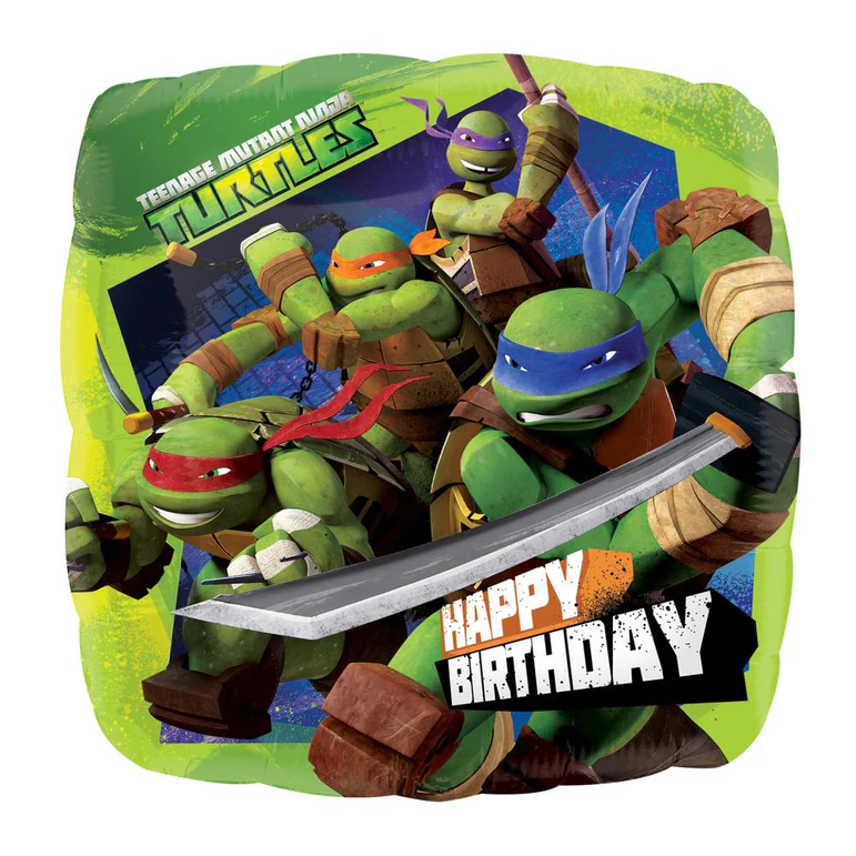 Ninja Turtles Happy Birthday Foil Balloons 18in