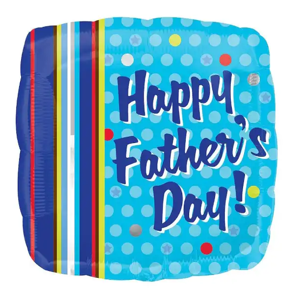 Father’s Day Dots & Stripes Foil Balloon 18in