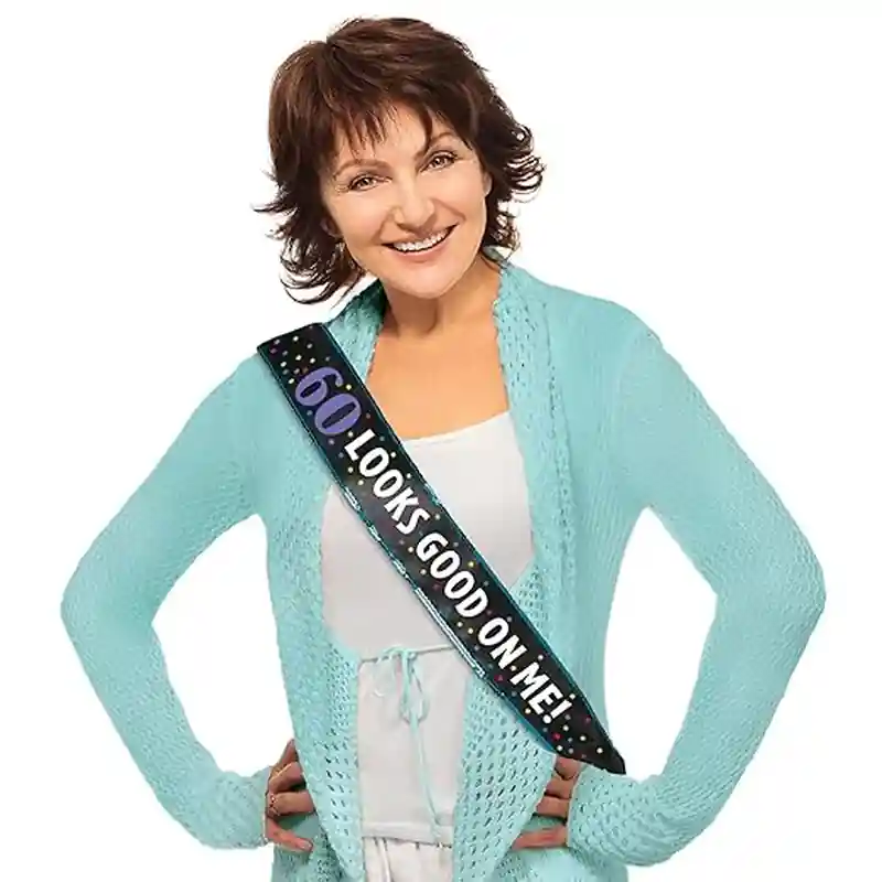 60th Birthday Sash Fabric 