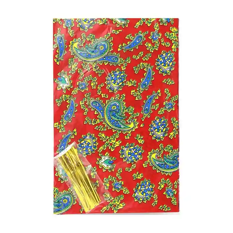 Red Colour Gift Wrapping Bag with Tie 20 pcs