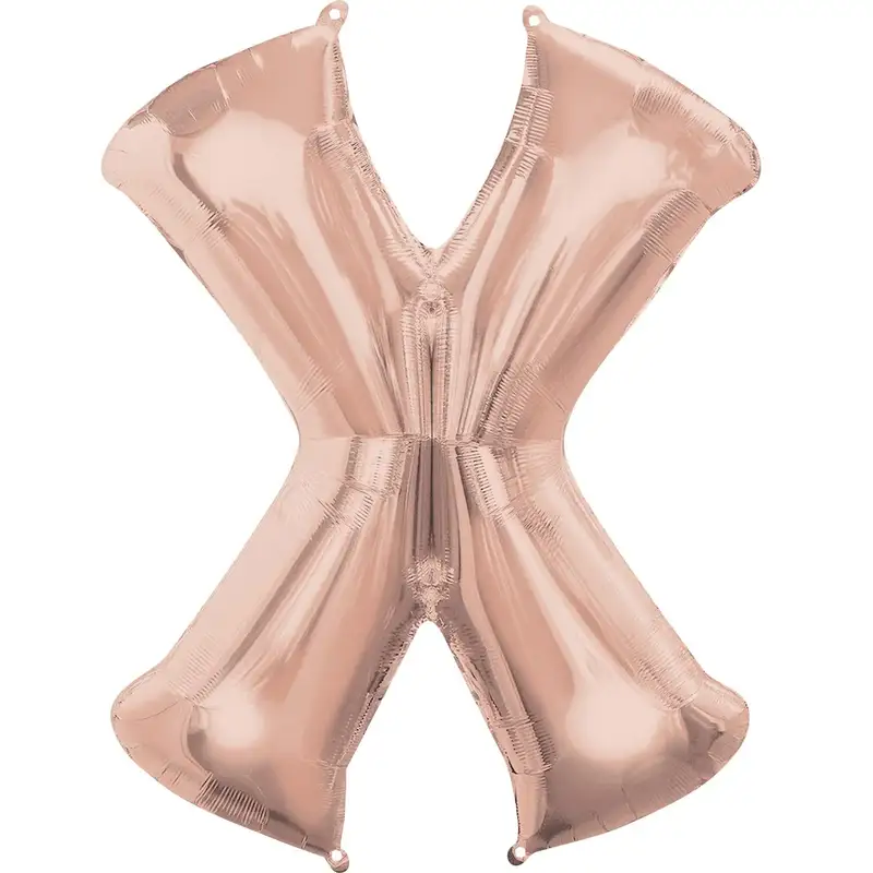 Rose Gold Letter X Foil Balloon 17 Inch 