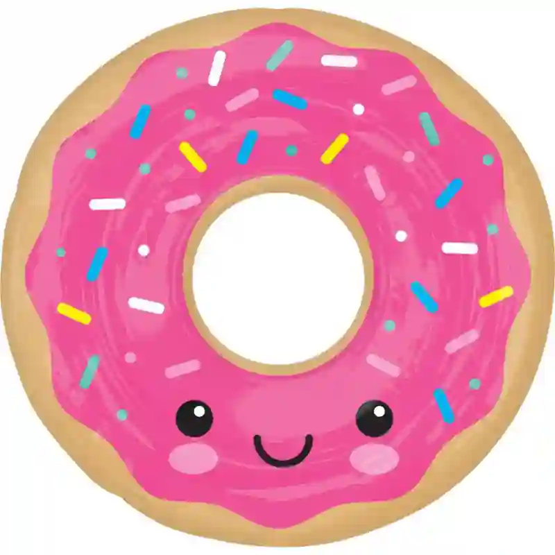 Pink Donut Foil Balloon 68cm 