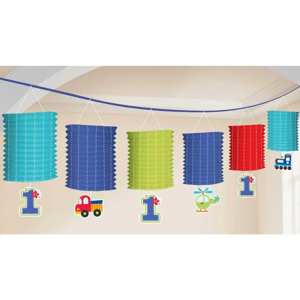 All Aboard Birthday Paper Lantern Garland