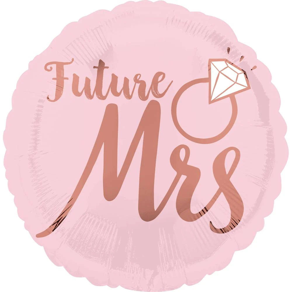 Blush Wedding Foil Balloon