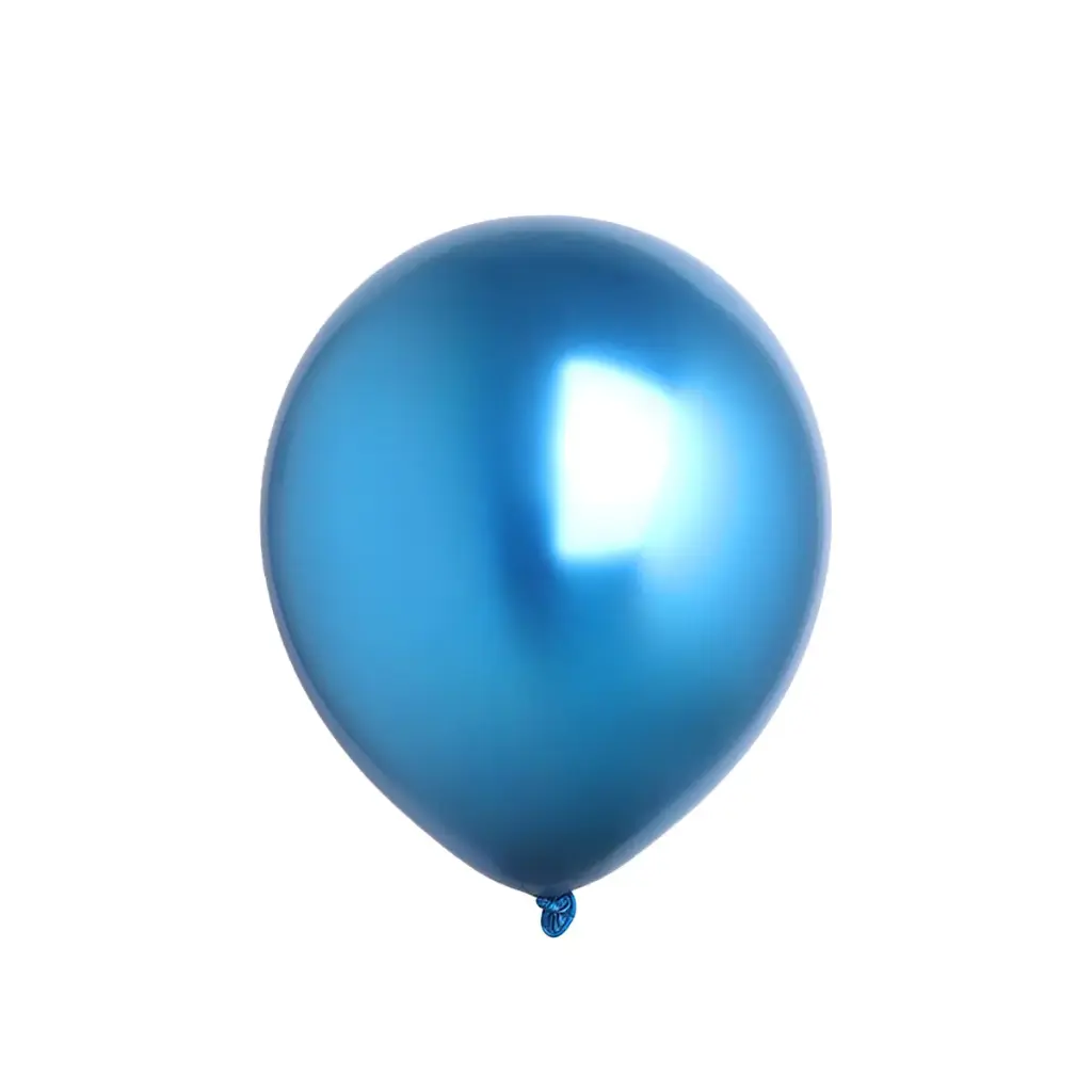 Blue Chrome Latex Balloons 11in 1pcs – Helium Inflated