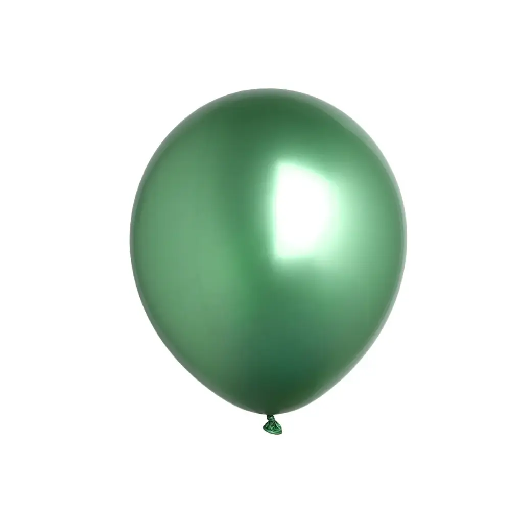 Green Chrome Latex Balloons 11in 1pcs – Helium Inflated