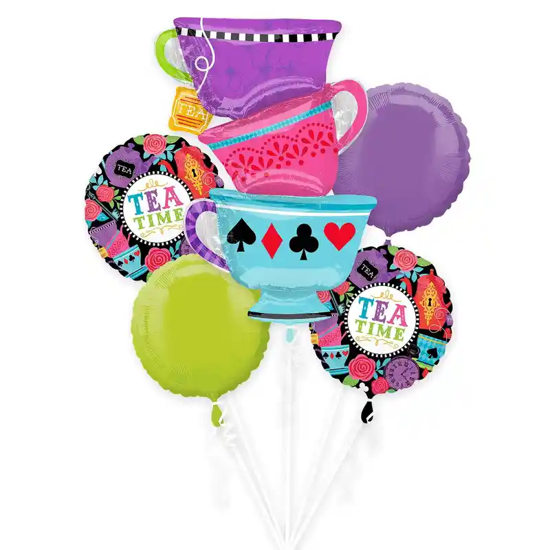 Mad Tea Party Balloon Bouquet 5pcs
