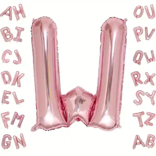 Rose Gold Letter W Foil Balloon 40 Inch