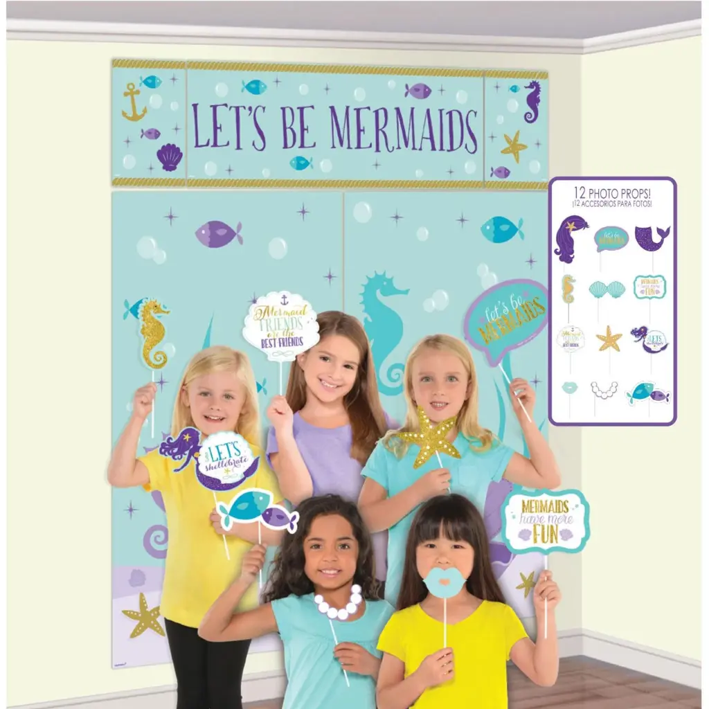 Mermaid Wishes Scene Setter With Props 17 pcs 