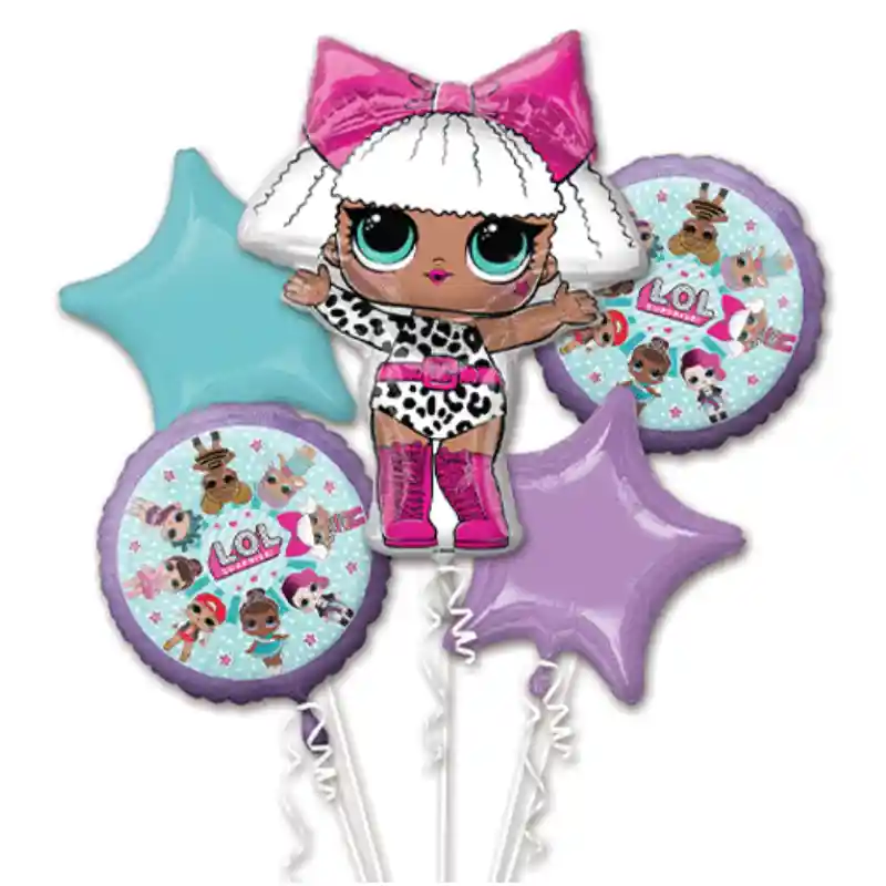 LOL Surprise! Foil Balloon Bouquet 5 pcs