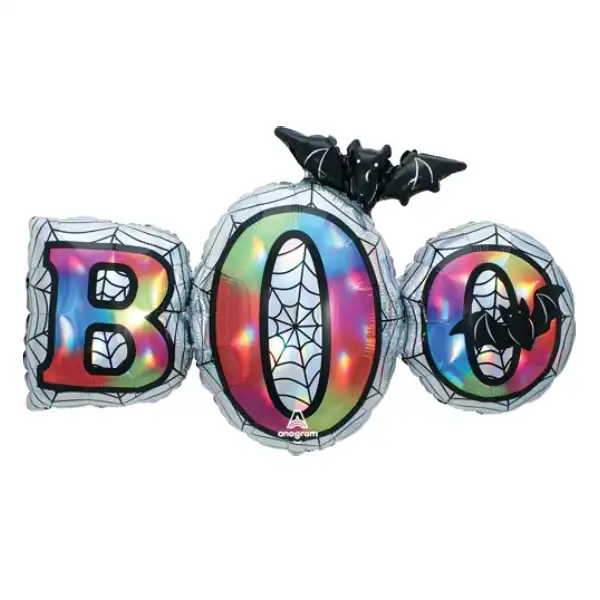 Halloween Boo Holographic 35″ Foil Balloon