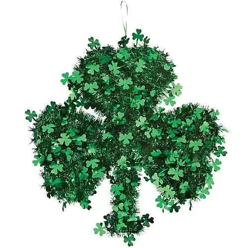 Shamrock Tinsel 3D Hanging Decoration