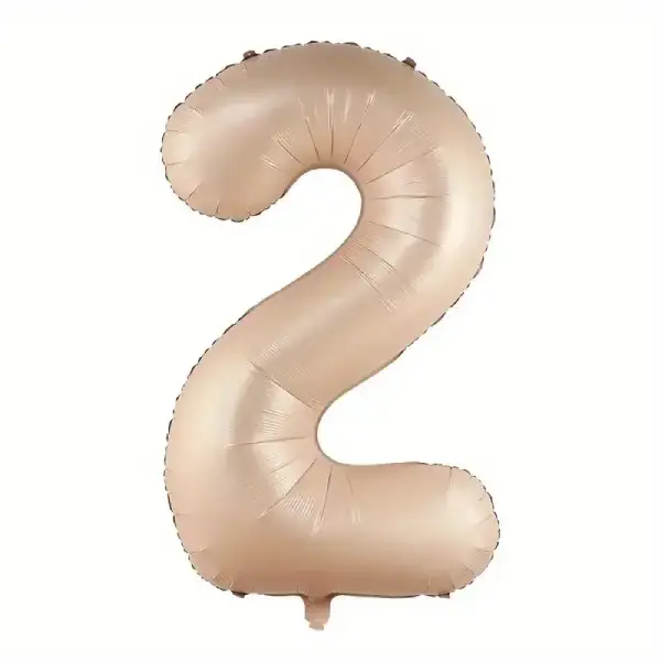 Beige Foil Number Balloon 2 – 40 Inch 