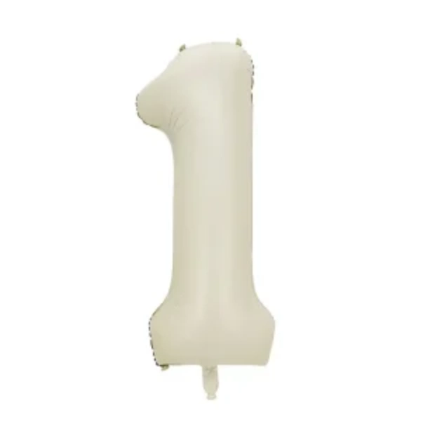 White Foil Number Balloon 1 – 40 Inch