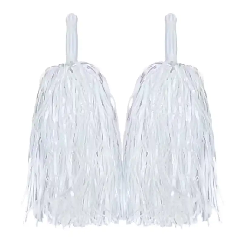 Cheering Pom Poms - White
