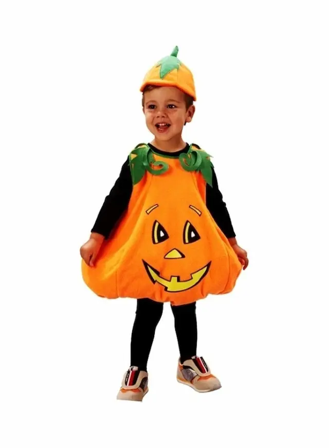 Cute Pumpkin Boy Costume For Kids