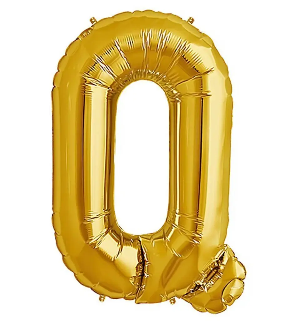 Gold Letter Q Foil Balloon 17 Inch