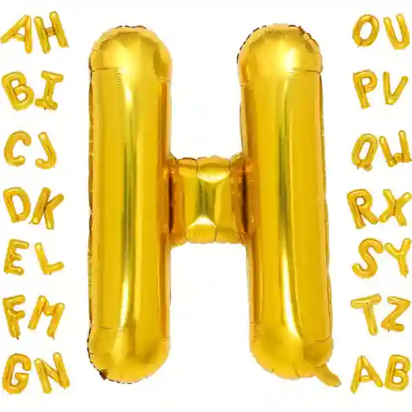 Gold Letter H Foil Balloon 40 Inch