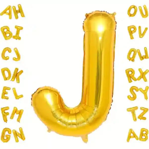 Gold Letter J Foil Balloon 40 Inch