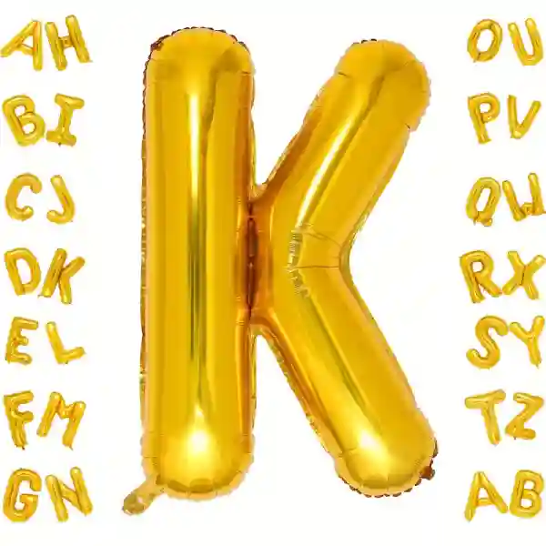 Gold Letter K Foil Balloon 40 Inch