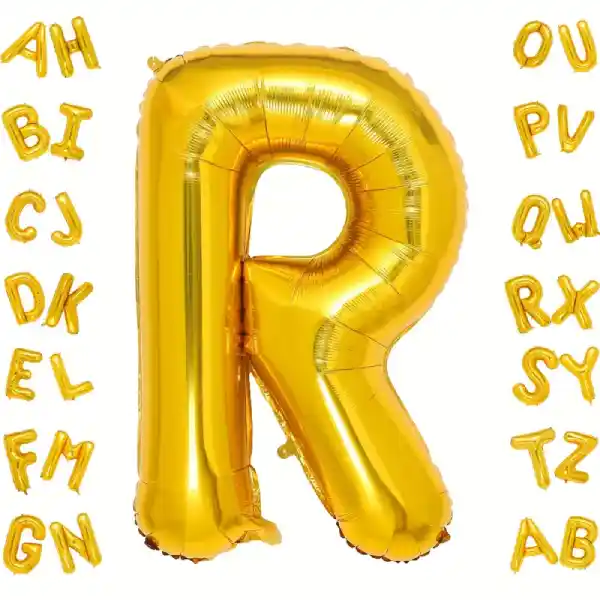 Gold Letter R Foil Balloon 40 Inch