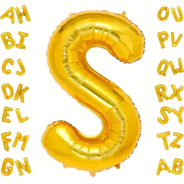Gold Letter S Foil Balloon 40 Inch