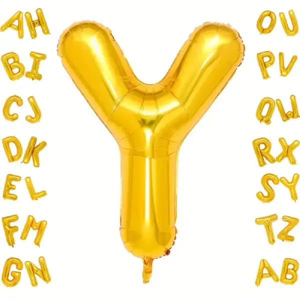 Gold Letter Y Foil Balloon 40 Inch
