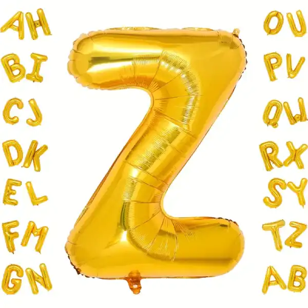 Gold Letter Z Foil Balloon 40 Inch