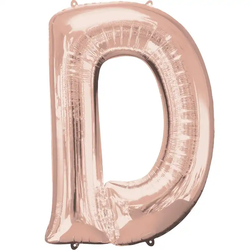 Rose Gold Letter D Foil Balloon 17 Inch 