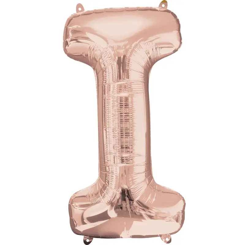 Rose Gold Letter I Foil Balloon 17 Inch 