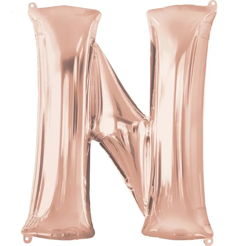 Rose Gold Letter N Foil Balloon 17 Inch 