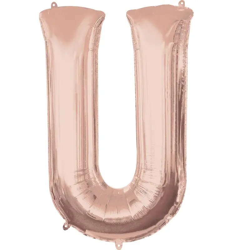 Rose Gold Letter U Foil Balloon 17 Inch 