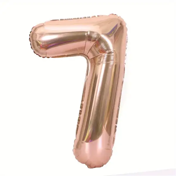 Rose Gold Foil Number Balloon 7 – 17 Inch