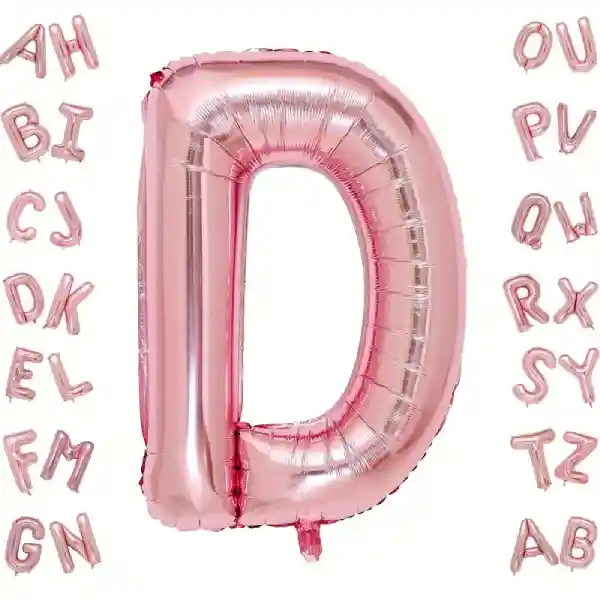 Rose Gold Letter D Foil Balloon 40 Inch