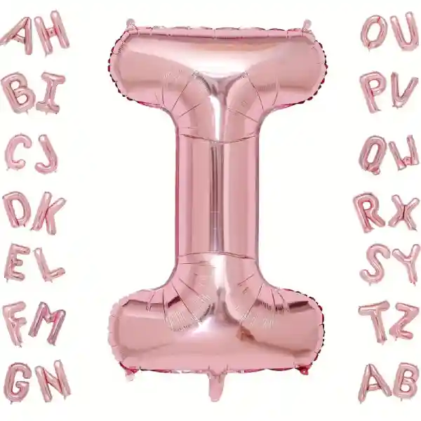 Rose Gold Letter I Foil Balloon 40 Inch