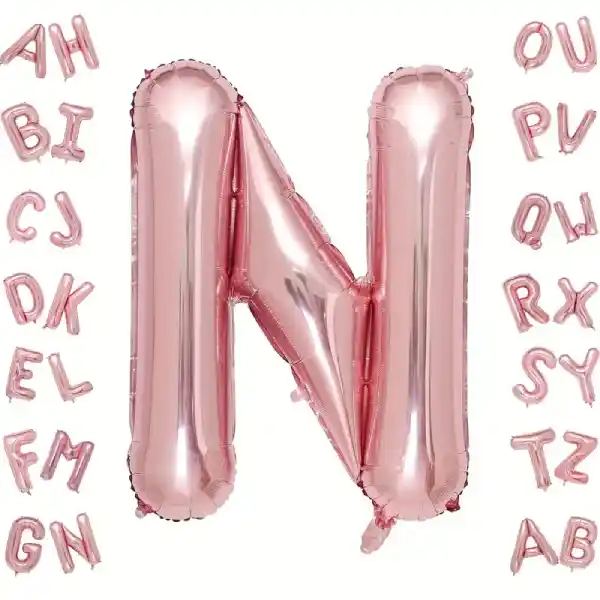 Rose Gold Letter N Foil Balloon 40 Inch