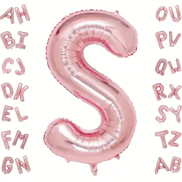 Rose Gold Letter S Foil Balloon 40 Inch