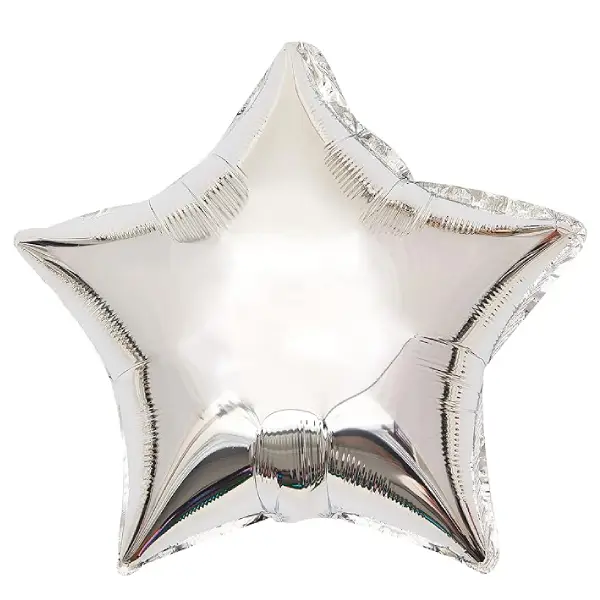 Silver Star Foil Balloon - 18 Inch