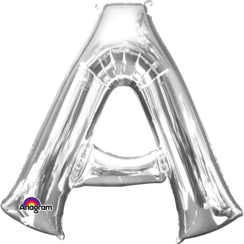 Silver Letter A Foil Balloon 17 Inch