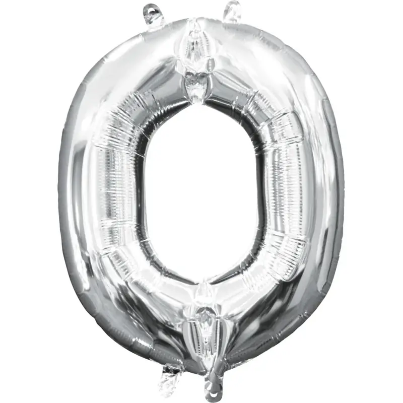 Silver Letter O Foil Balloon 17 Inch