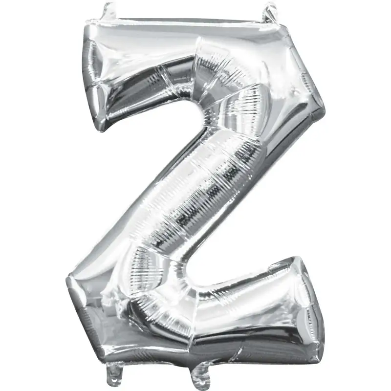 Silver Letter Z Foil Balloon 17 Inch