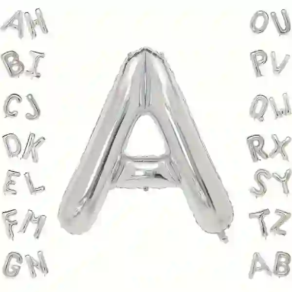 Silver Letter A Foil Balloon 40 Inch
