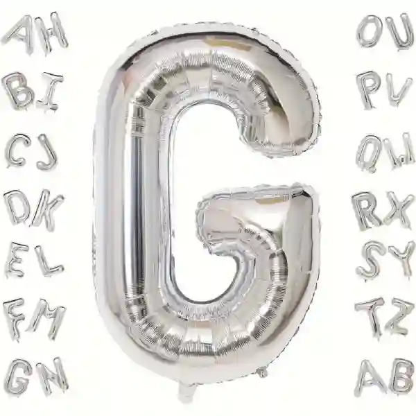 Silver Letter G Foil Balloon 40 Inch